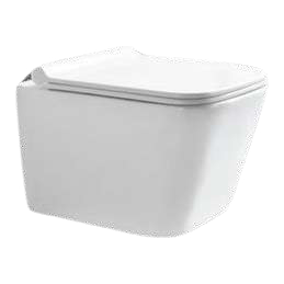 White Square Wall Hung Toilet